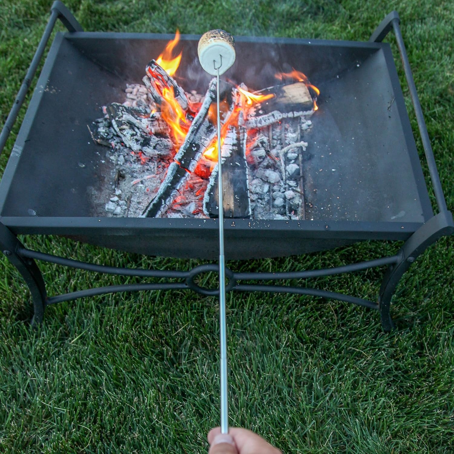image:imageMalloMe Smores Sticks for Fire Pit Accessories for Campfire Marshmallow Roasting Sticks Smores Kit Outdoor Smore Skewers Hot Dog Fork For Outside Camping Essentials Bonfire Gear Long 32 8 Pack20 Fork Set