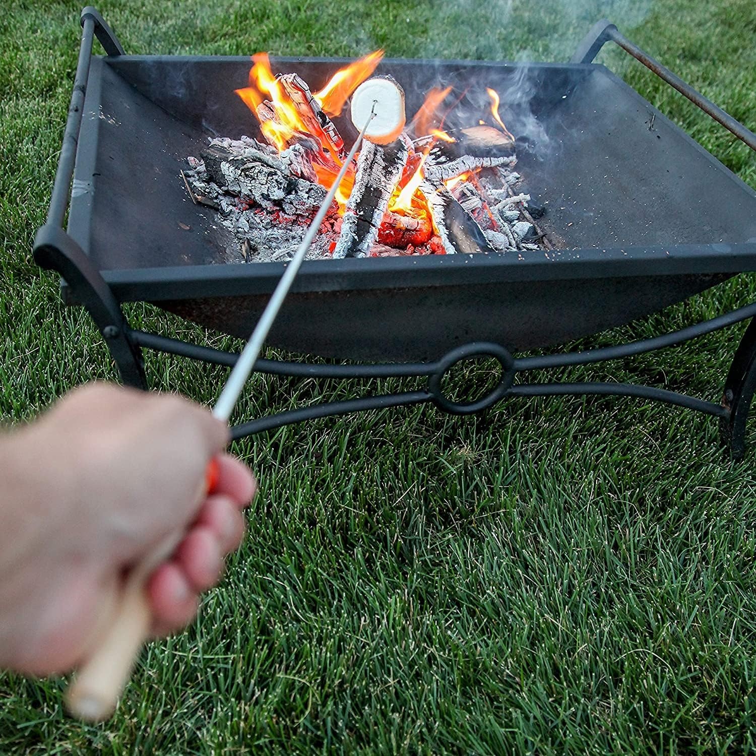image:imageMalloMe Smores Sticks for Fire Pit Accessories for Campfire Marshmallow Roasting Sticks Smores Kit Outdoor Smore Skewers Hot Dog Fork For Outside Camping Essentials Bonfire Gear Long 32 8 Pack5 Fork Set