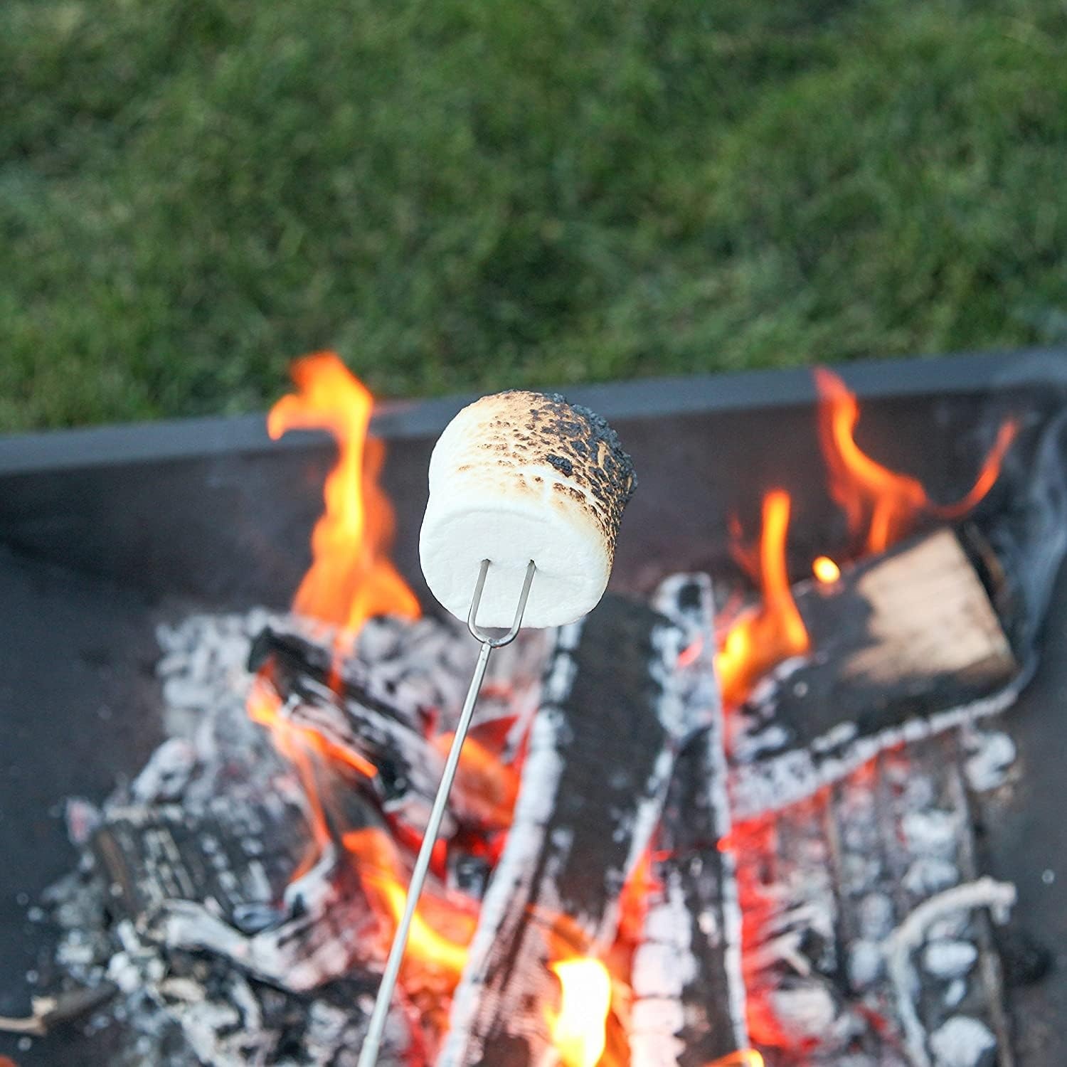 image:imageMalloMe Smores Sticks for Fire Pit Accessories for Campfire Marshmallow Roasting Sticks Smores Kit Outdoor Smore Skewers Hot Dog Fork For Outside Camping Essentials Bonfire Gear Long 32 8 Pack5 Fork Set