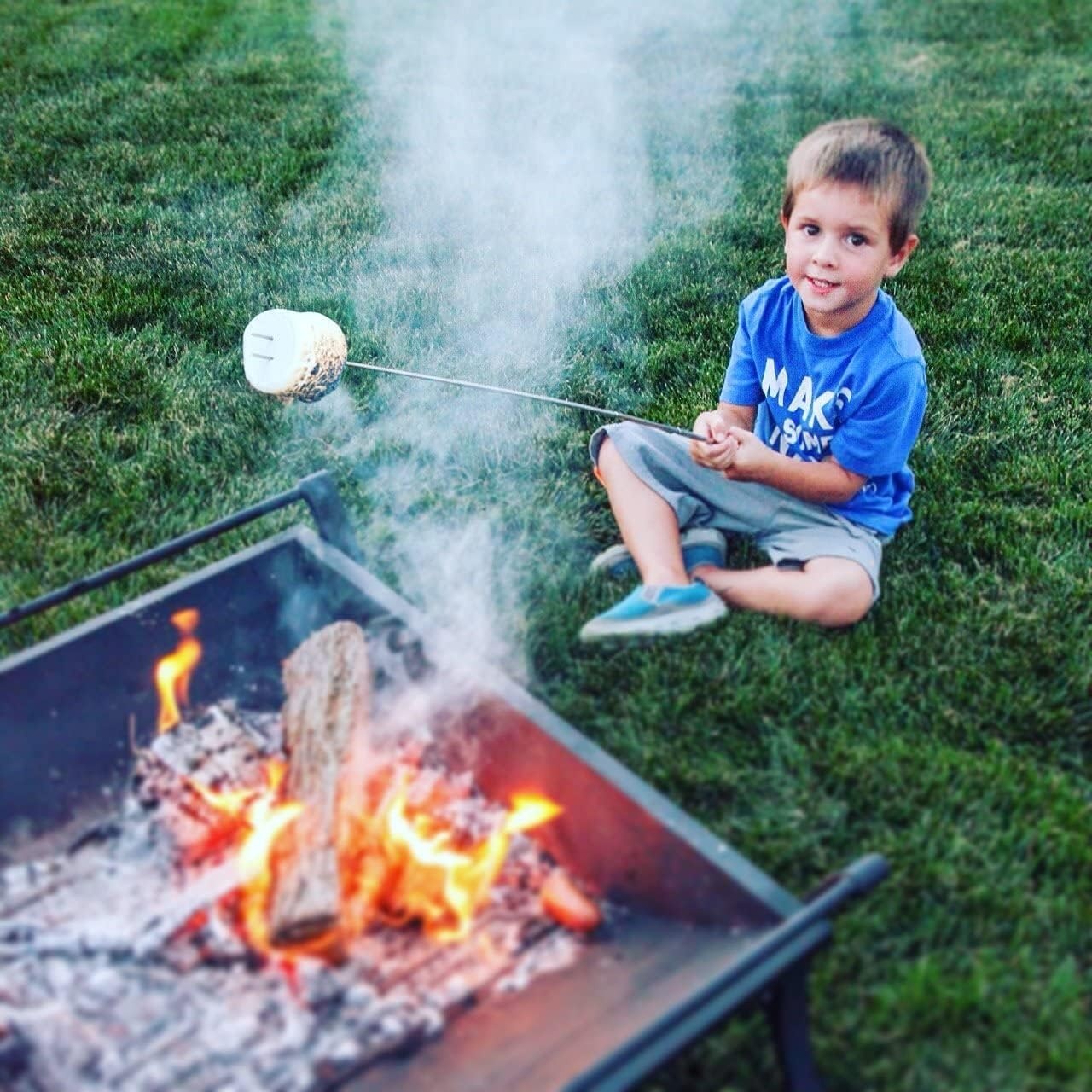 image:imageMalloMe Smores Sticks for Fire Pit Accessories for Campfire Marshmallow Roasting Sticks Smores Kit Outdoor Smore Skewers Hot Dog Fork For Outside Camping Essentials Bonfire Gear Long 32 8 Pack5 Fork Set