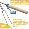 MalloMe Smores Sticks for Fire Pit – Accessories for Campfire Marshmallow Roasting Sticks Smores Kit Outdoor – Smore Skewers Hot Dog Fork For Outside, Camping Essentials Bonfire Gear Long 32″ 8 Pack(5 Fork Set)